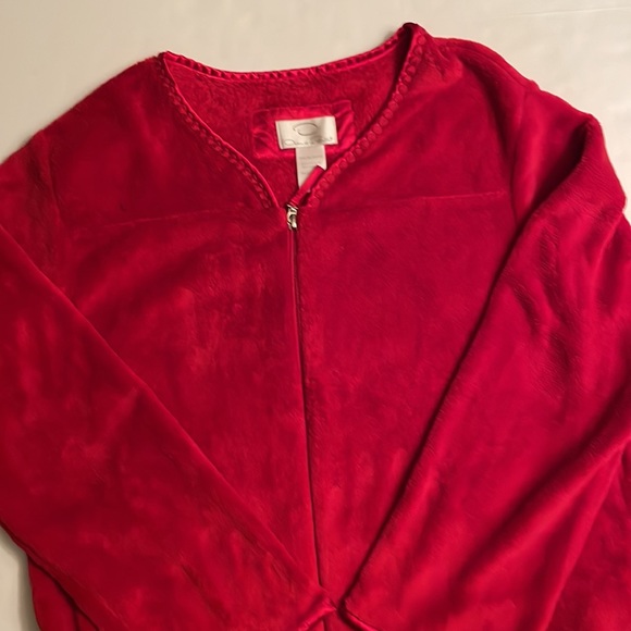 Oscar de la Renta red house robe size S/M - Picture 3 of 11